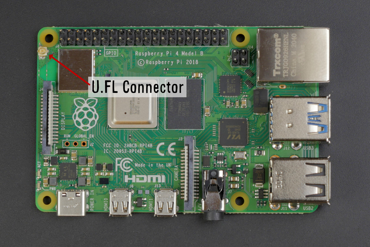 Modification Service: Add External Antenna Connector (U.FL) to Raspberry Pi 5/4/3b/Zero W/Zero 2 W.