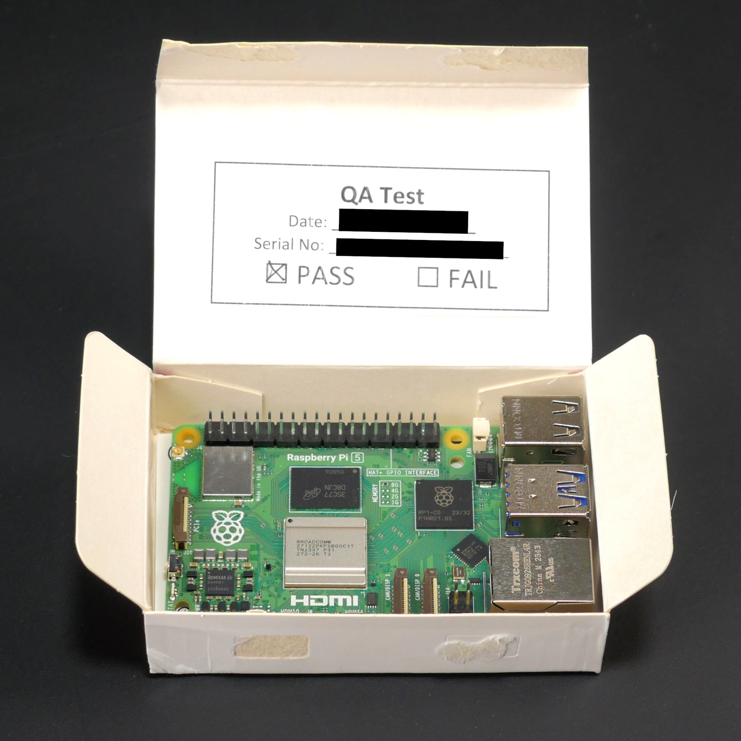 Raspberry Pi 5 8GB with External WiFi Antenna Connector (U.FL)
