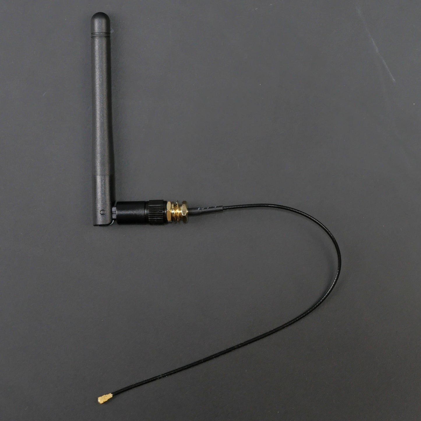 Wi-Fi Dual-Band +2dBi Panel Mount Whip Antenna w/RP-SMA to U.FL 190mm Coax